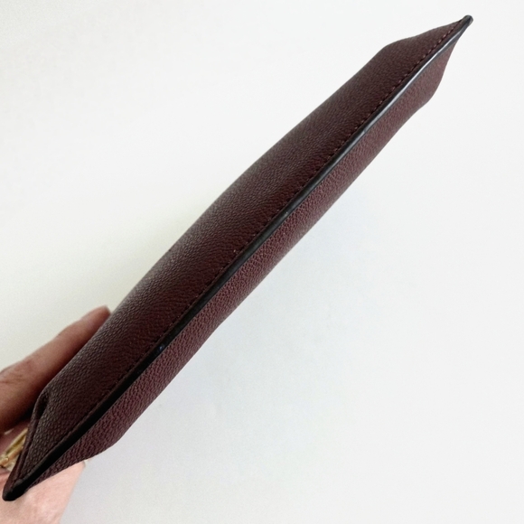 Nine West New Brown/Red Clutch Wristlet With Shiny Gold Hardware - Picture 10 of 16